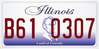 IL license plate B610307