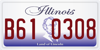 IL license plate B610308