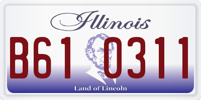 IL license plate B610311