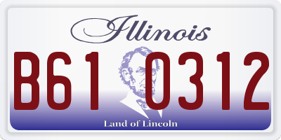IL license plate B610312