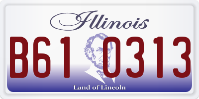 IL license plate B610313