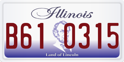 IL license plate B610315
