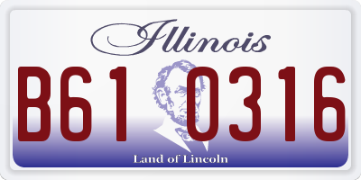 IL license plate B610316