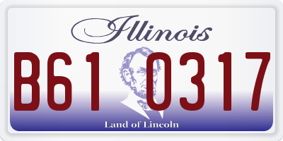 IL license plate B610317