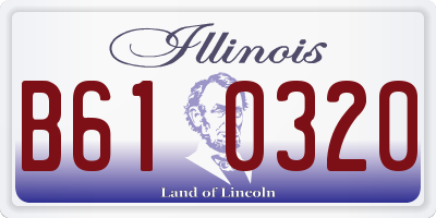 IL license plate B610320