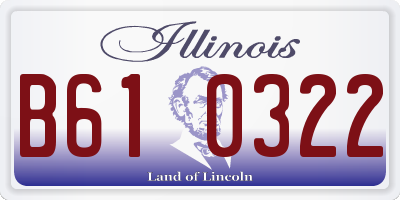 IL license plate B610322