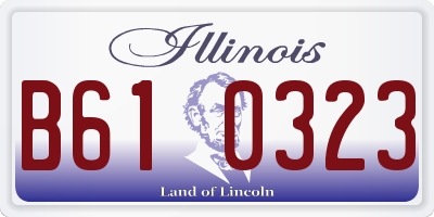 IL license plate B610323