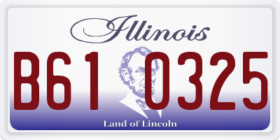 IL license plate B610325