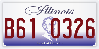 IL license plate B610326