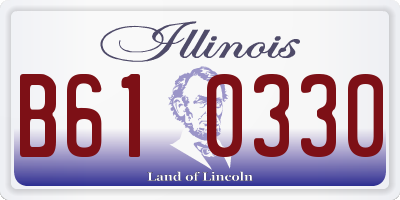 IL license plate B610330