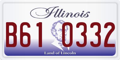 IL license plate B610332
