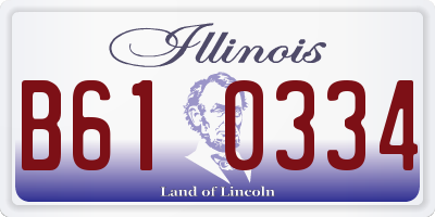 IL license plate B610334