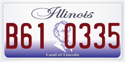 IL license plate B610335