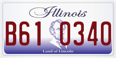IL license plate B610340