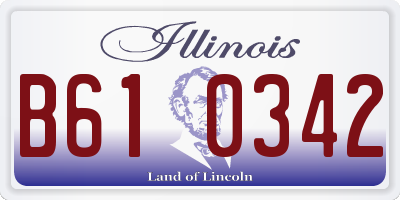 IL license plate B610342