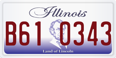 IL license plate B610343