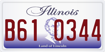 IL license plate B610344
