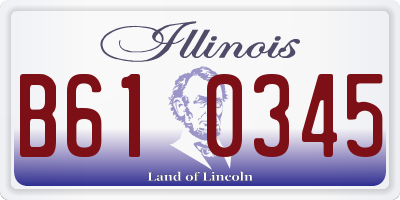 IL license plate B610345