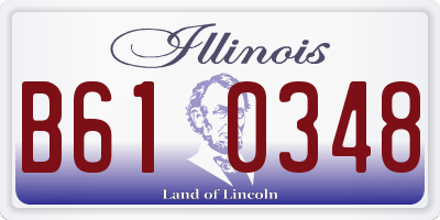 IL license plate B610348