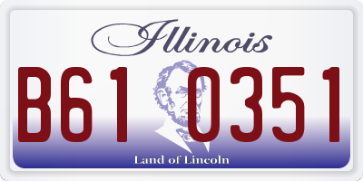 IL license plate B610351