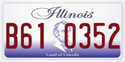 IL license plate B610352