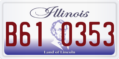IL license plate B610353