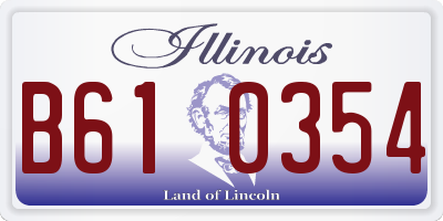 IL license plate B610354