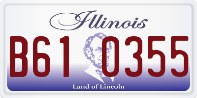IL license plate B610355