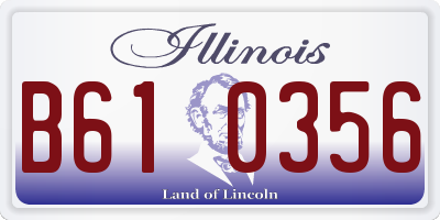 IL license plate B610356