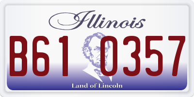 IL license plate B610357