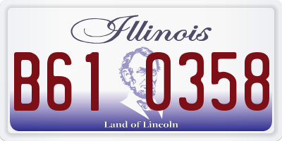 IL license plate B610358