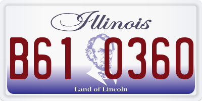 IL license plate B610360