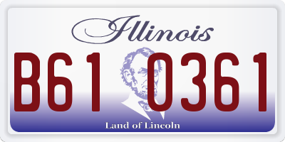 IL license plate B610361