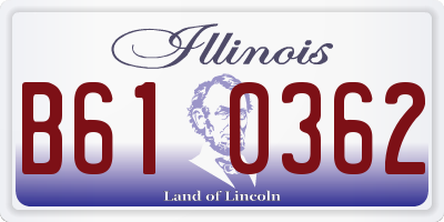 IL license plate B610362