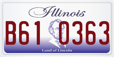 IL license plate B610363