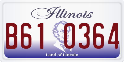 IL license plate B610364