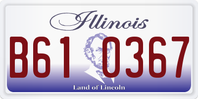 IL license plate B610367