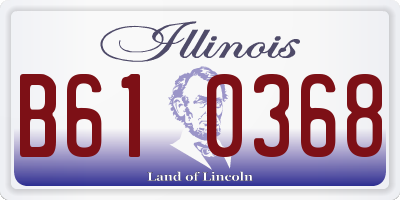 IL license plate B610368