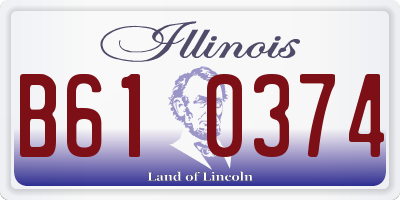 IL license plate B610374