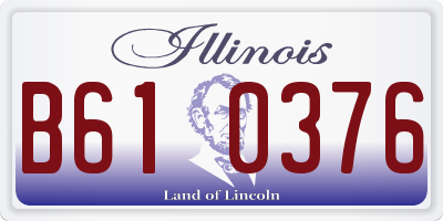 IL license plate B610376