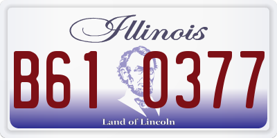IL license plate B610377