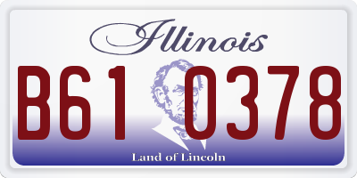 IL license plate B610378