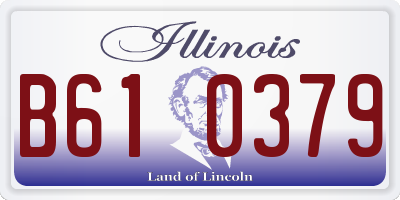 IL license plate B610379