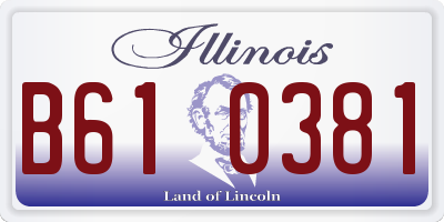 IL license plate B610381