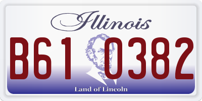 IL license plate B610382