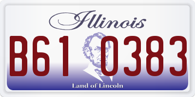 IL license plate B610383