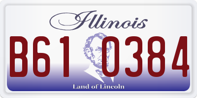 IL license plate B610384