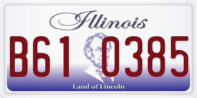 IL license plate B610385