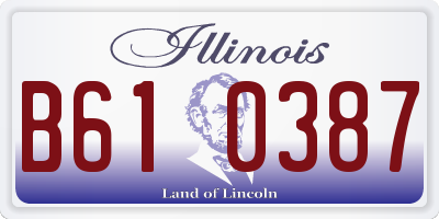 IL license plate B610387