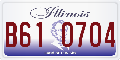 IL license plate B610704